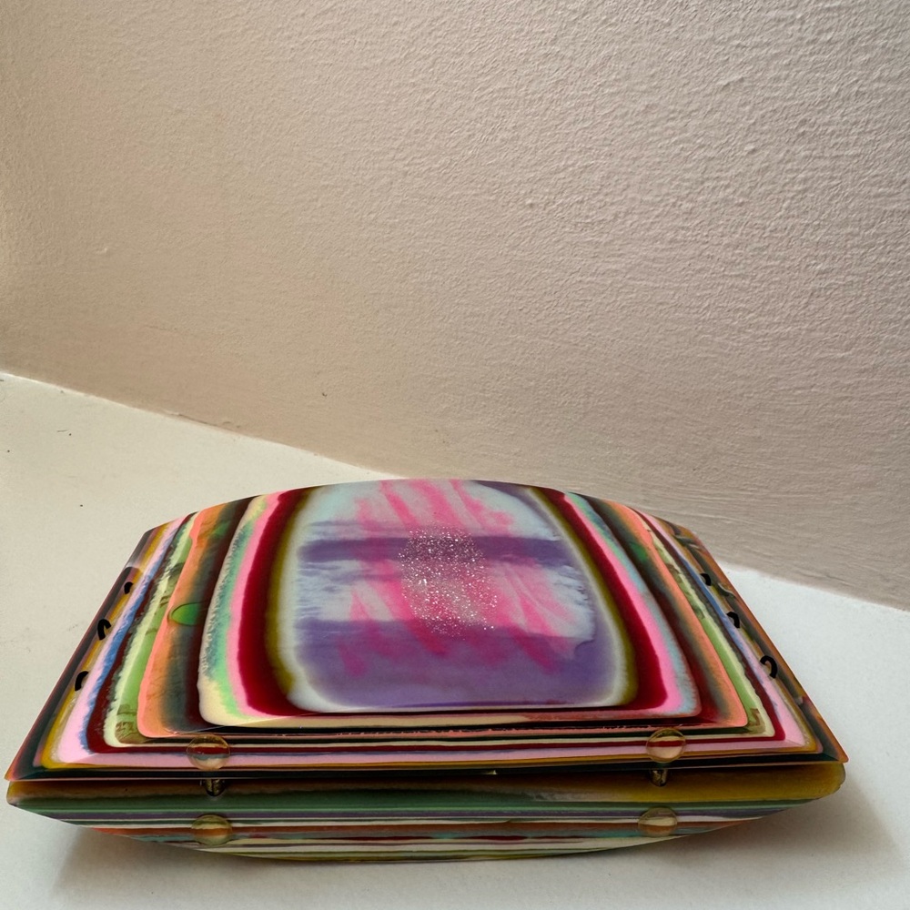 Sobral Pop Art Unique Colorful Striped Clutch - Picture 6 of 6